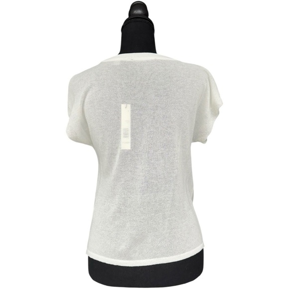 T Tahari Mesh Twist Front Knit Top | Small, NWT Casual Spring Sheer Mesh Top - Picture 7 of 10